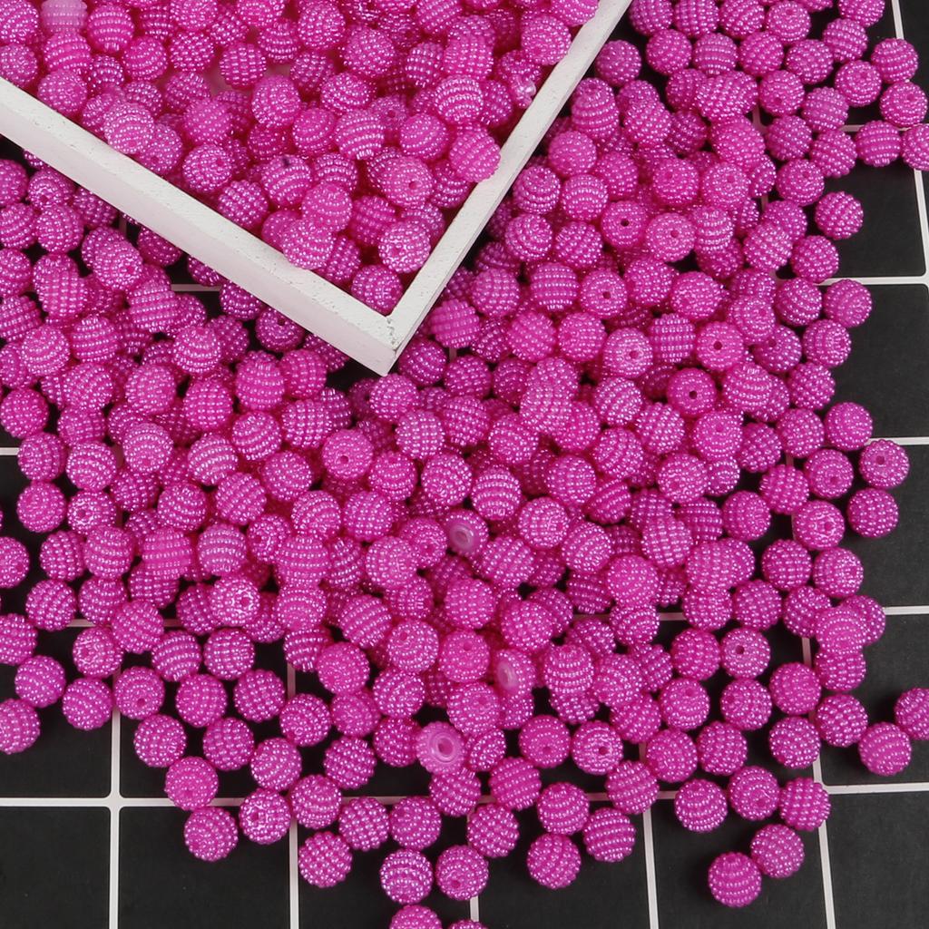 500G Acrylic Beads Bayberry Beads Round Loose Beads Fit Europe Beads For Jewelry Making