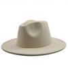Новая внешняя кремовая внутренняя зеленая шерстяная фетровая шляпа Федора с тонкой пряжкой на поясе, мужская панама с широкими полями, трилби, 56-58 см