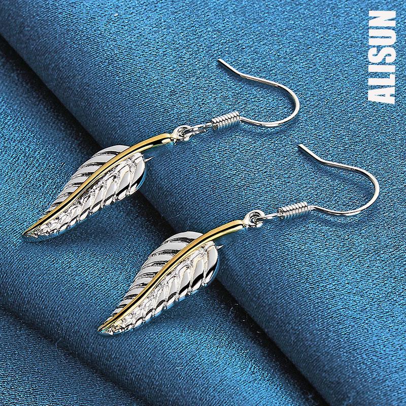 Серьги-перья для пирсинга из стерлингового серебра 925 пробы, модные свадебные украшения