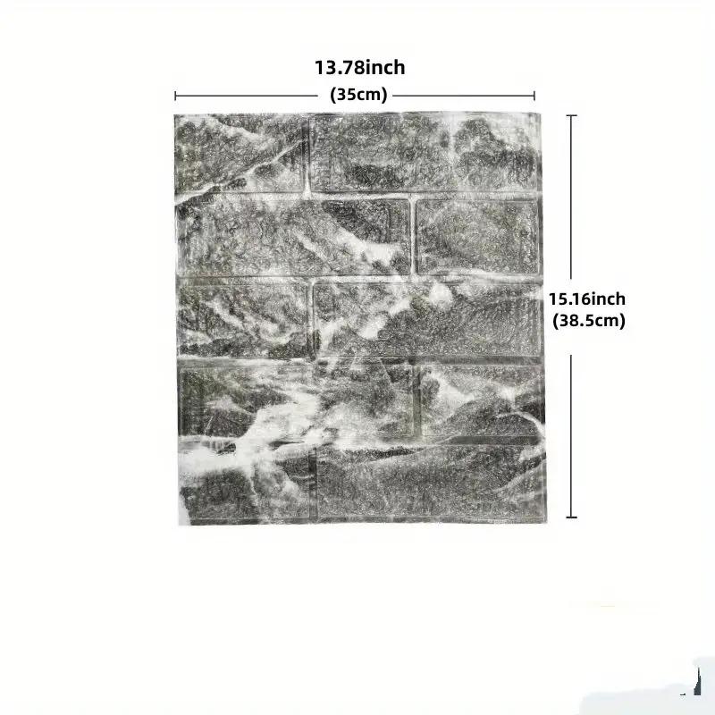 35x38.5см / 13.78дюйм x 15.16дюйм DIY 3D Самоклеящиеся Наклейки на Стену Для Спальни Водонепроницаемый Домашний Декор Обои Кирпич из Пены