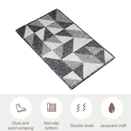 Коврик для пола Низкий профиль Геометрический Впитывающий Влагу Коврик для двери Пылезащитный Противоскользящий Улучшенный