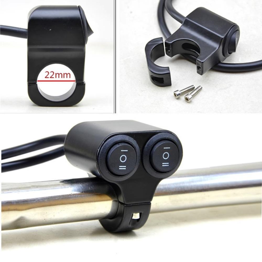 LED Compatible Light Control Button Aluminum Alloy Motorcycle Switch Spotlight Operation