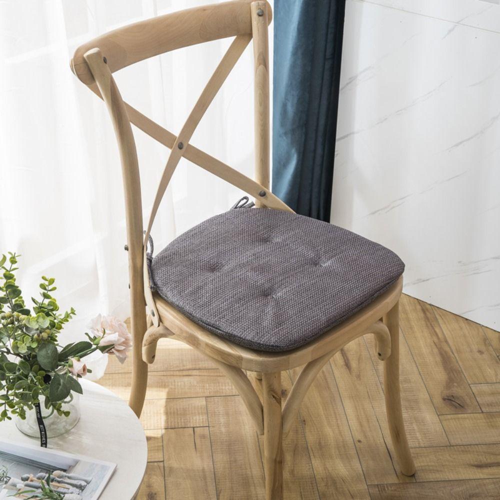Solid Color Cotton-ramie Butt Relaxing Office Chair Cushion Chair Pad Seat Cushion Seat Mat