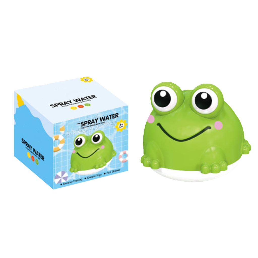 Frog Automatic Sprinkler Bath Toy with Light USB Rechargeable Spraying Water Toy for Kids