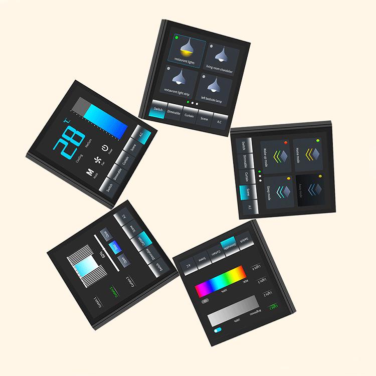 Graffiti 4" Smart Touch Screen with 4-Way Relay Switch & Offline Voice Control