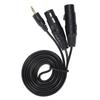 3.5mm Connector to Dual XLR Female Microphone Cable Connect Condenser Microphone Audio Line3.5XLR 1.5m