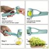 Grape Cutter With Stainless Steel Blades ,4 Wedge Fruit Slicer For Grapes, Cherry Tomatoes, Strawberries, And More Quick,Easy Kitchen Tool For Salads