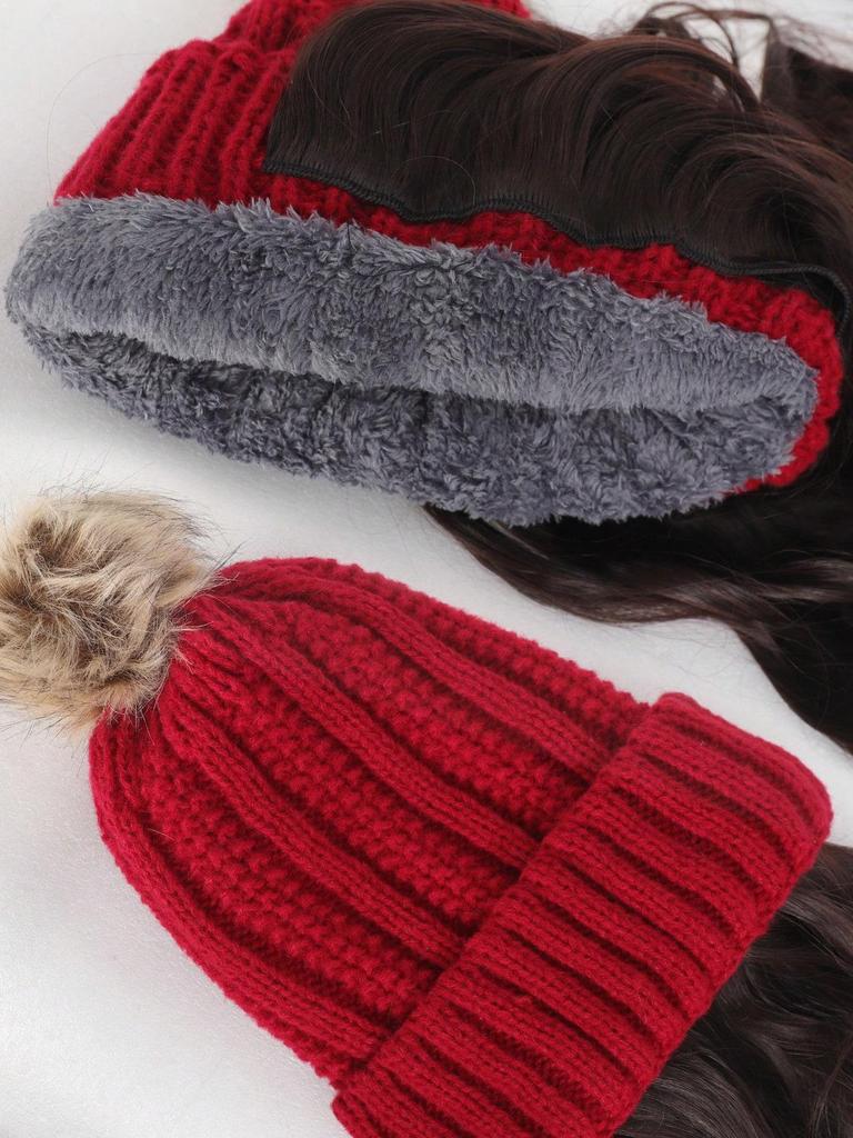 Синтетический парик шапка бини 18 дюймов длинный кудрявый женский парик вязаная шапка зимняя шапка