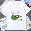 Harajuku Style Funny Cartoon Pepe Frog Emote Graphic Printed T Shirt Short Sleeve Tshirt Loose Streetwear Hipster Soft Unisex Tees
