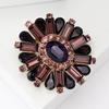 Стильная винтажная брошь в виде цветка из кристаллов, роскошная простая брошь для женского костюма и платья