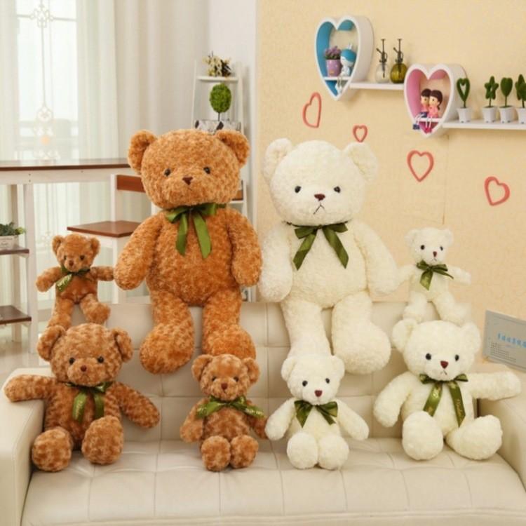 Soft And Cuddly Plush Teddy Bear Doll With Ribbon Ideal For Birthday Gifts For Girls
