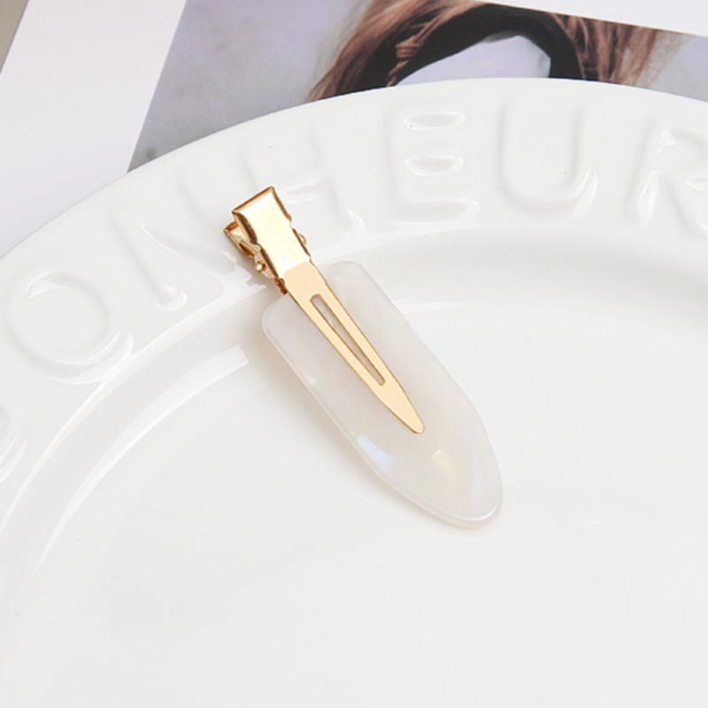 Simple Colorful Seamless Hair Clip Women Acetate No Bend Bangs Clip Barrettes Duckbill Clip Hairpins Hair Accessories For Girls