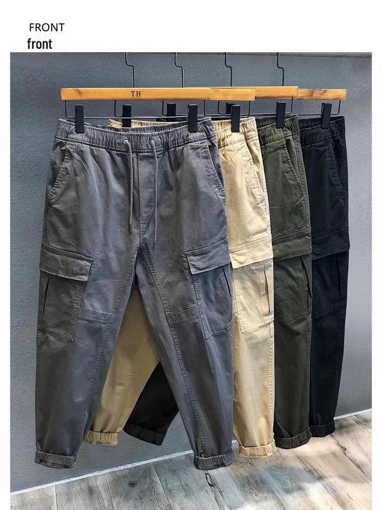 Мужской прочный строительный комбинезон: Свободного кроя, большого размера, рабочие брюки для защиты труда на весну/осень.