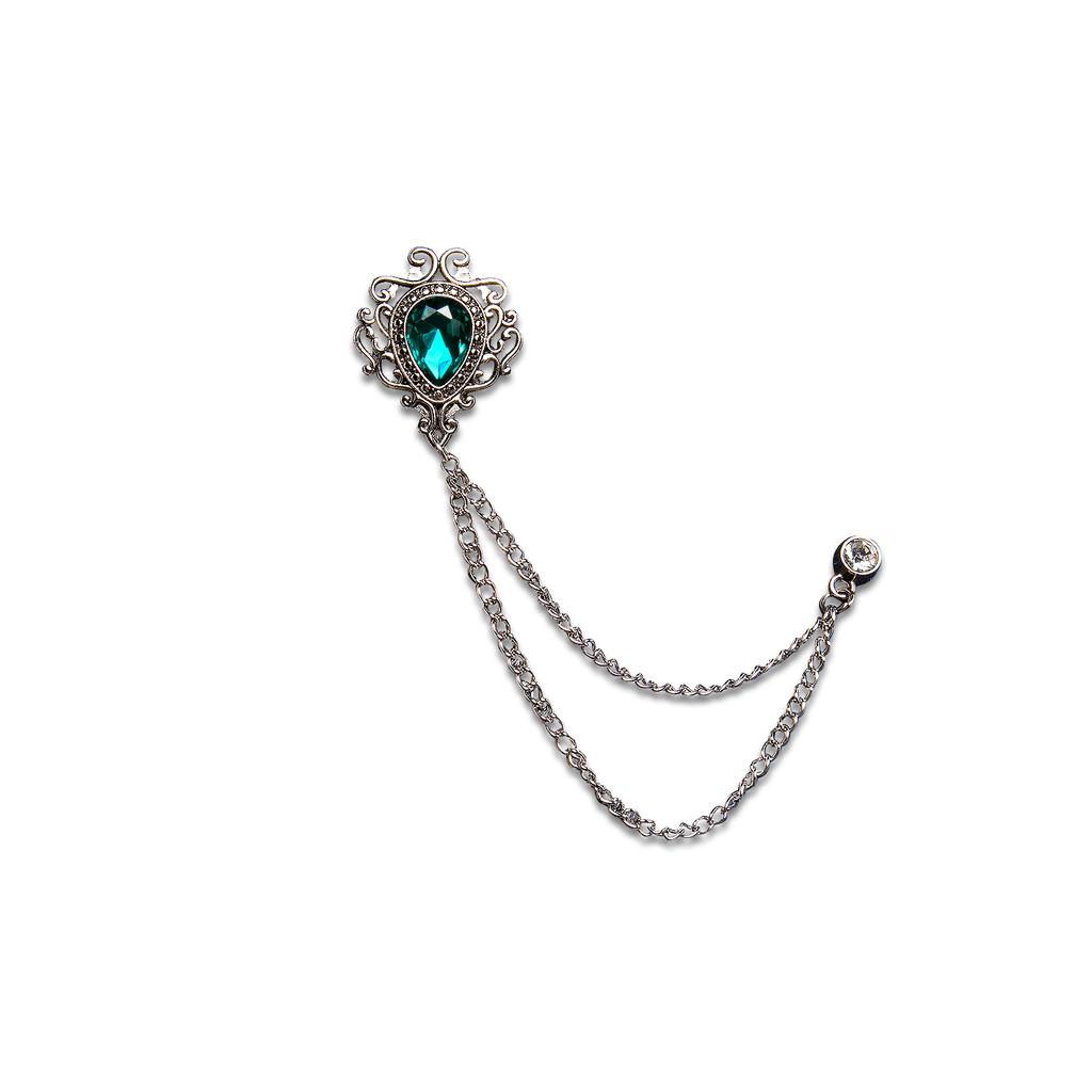 Dibangu Новинка, галстуки для мужчин, зеленый галстук с брошью, шелковый галстук, носовой платок, запонки, винтажные