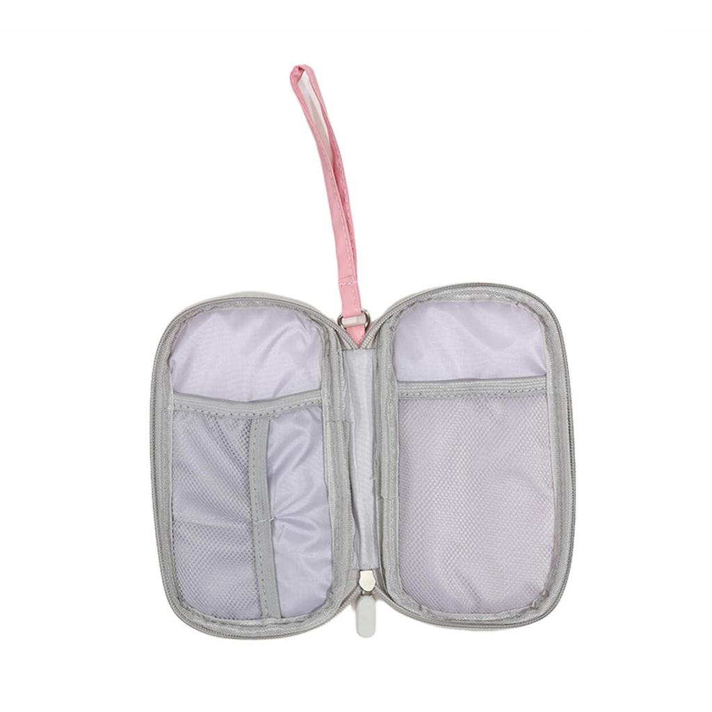 Portable Solid Color Travel Portable Digital Product Storage Bag USB Data Cable Manager Earphones Mobile Power Storage Bag