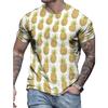 New Summer Men's Fashion T-shirt Personality Ling-shaped Red A Printed Men's T-shirt Top