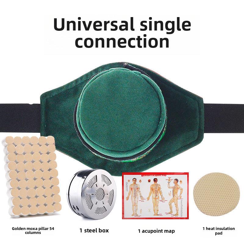 Portable Smokeless Moxibustion Set with Cloth Cover, Filter, Moxa Sticks, and Cones