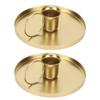 2pcs Iron Candle Holder Metal Home Golden Simple Retro Elegant Desktop Aromatherapy Candle Stand