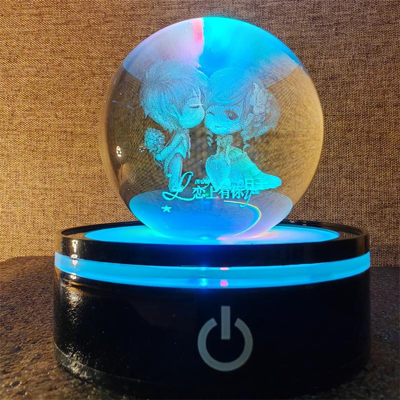 Солнечная система 3d хрустальный шар Хрустальный глобус Лазерная резка Хрустальный шар с шаровой подставкой Декоративные сферы планет Галактика Подарок на день рождения Украшения