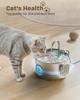 Stainless Steel Pet Fountain 3.2L/108oz Automatic Cat Water Dispenser USB Powered Super Quiet Pump Indoor Pet Drinking Fountain