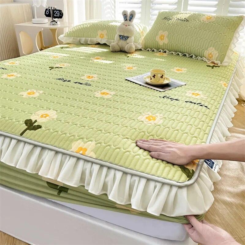Домашний текстиль, простыня, набор наволочек, летняя крутая латексная нескользящая эластичная лента, покрывало, защитный чехол для матраса, простыня