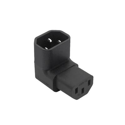 10A 3-контактный разъем IEC вниз вверх 90 угловой IEC 320 C14 мужчина к C13 женщина адаптер питания переменного тока вилка для ЖК-телевизора с настенным креплением