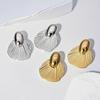 Punk Alloy Irregular Geometric Stud Earrings For Women Simple Gold Silver Color Earrings Fashion Party Jewelry