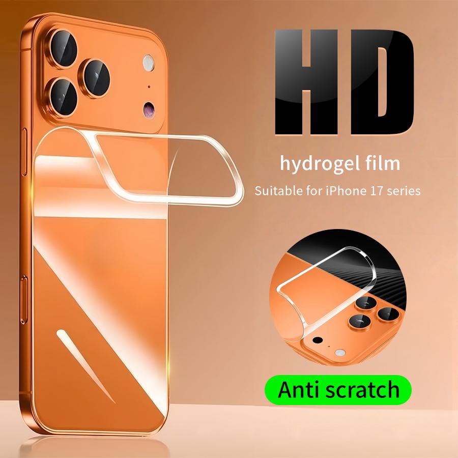 For iPhone Air 17 16 16e 15 Pro Max 14 Plus 13 12 Mini 11 Pro Max X XS Max XR 8 7 6 6s Plus SE 2020 Back Soft Hydrogel Film Screen Protector