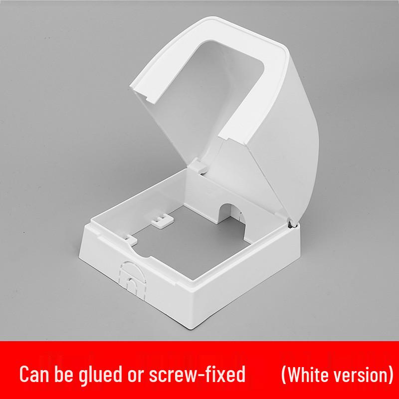 Водонепроницаемая крышка для розетки в ванной комнате, тип 86: Защищенная от детей, клейкая коробка-экран