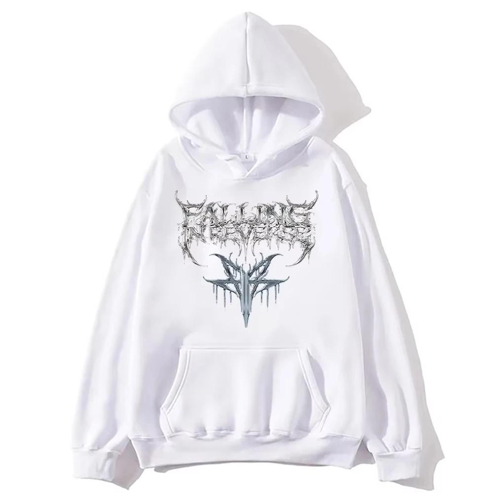 Универсальные толстовки Музыкальная группа Мода Эстетика Пуловеры Унисекс Y2K Falling in Reverse Худи Винтажная мода