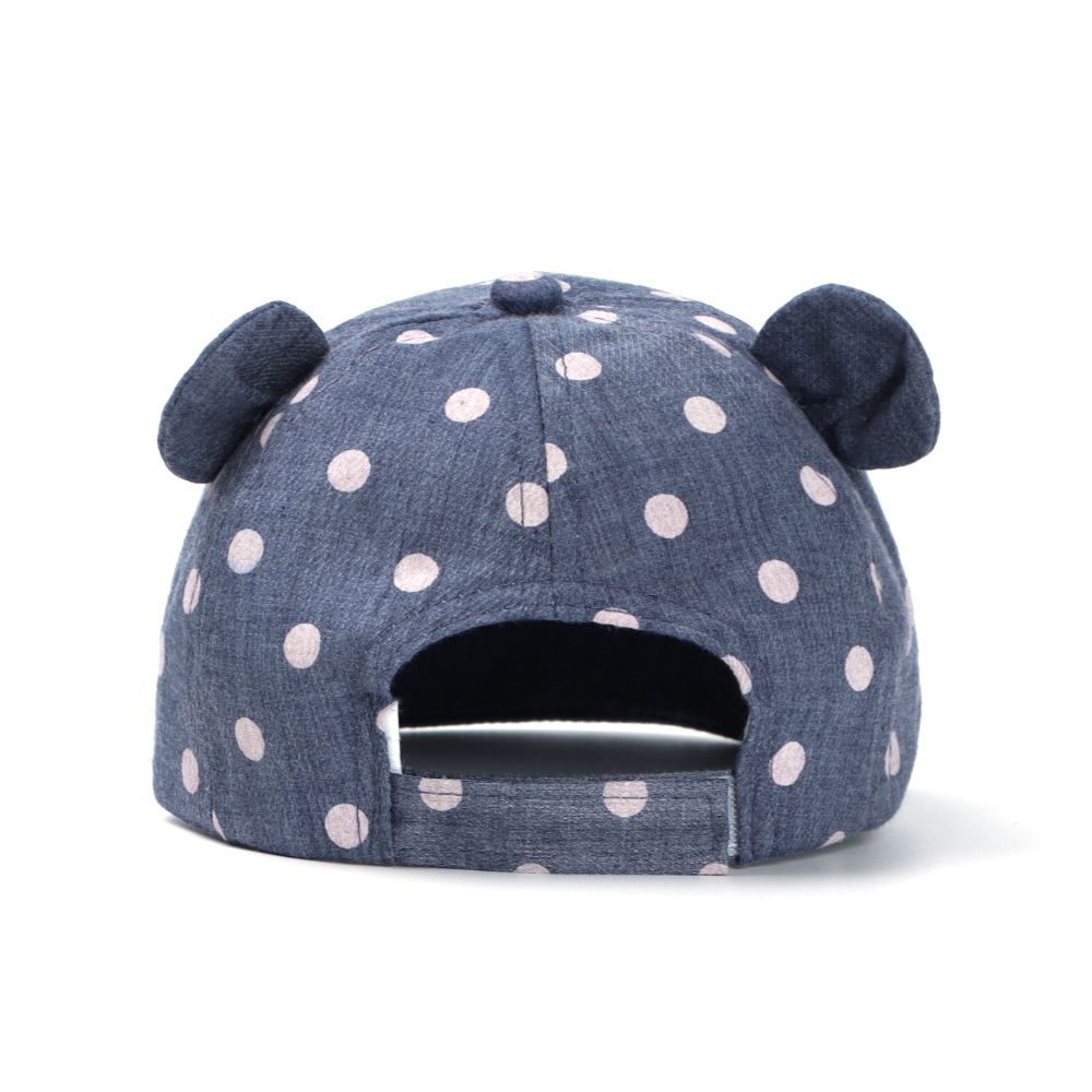 Бейсбольная кепка для девочек и мальчиков от 6 до 24 месяцев, кепка с заячьими ушками, пляжная кепка в горошек, детская солнцезащитная кепка