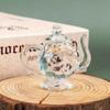Clear Crystal Teapot Figurine Teapot shape Glass Teapot Teapot Sculpture  Ornament  Wedding Gift