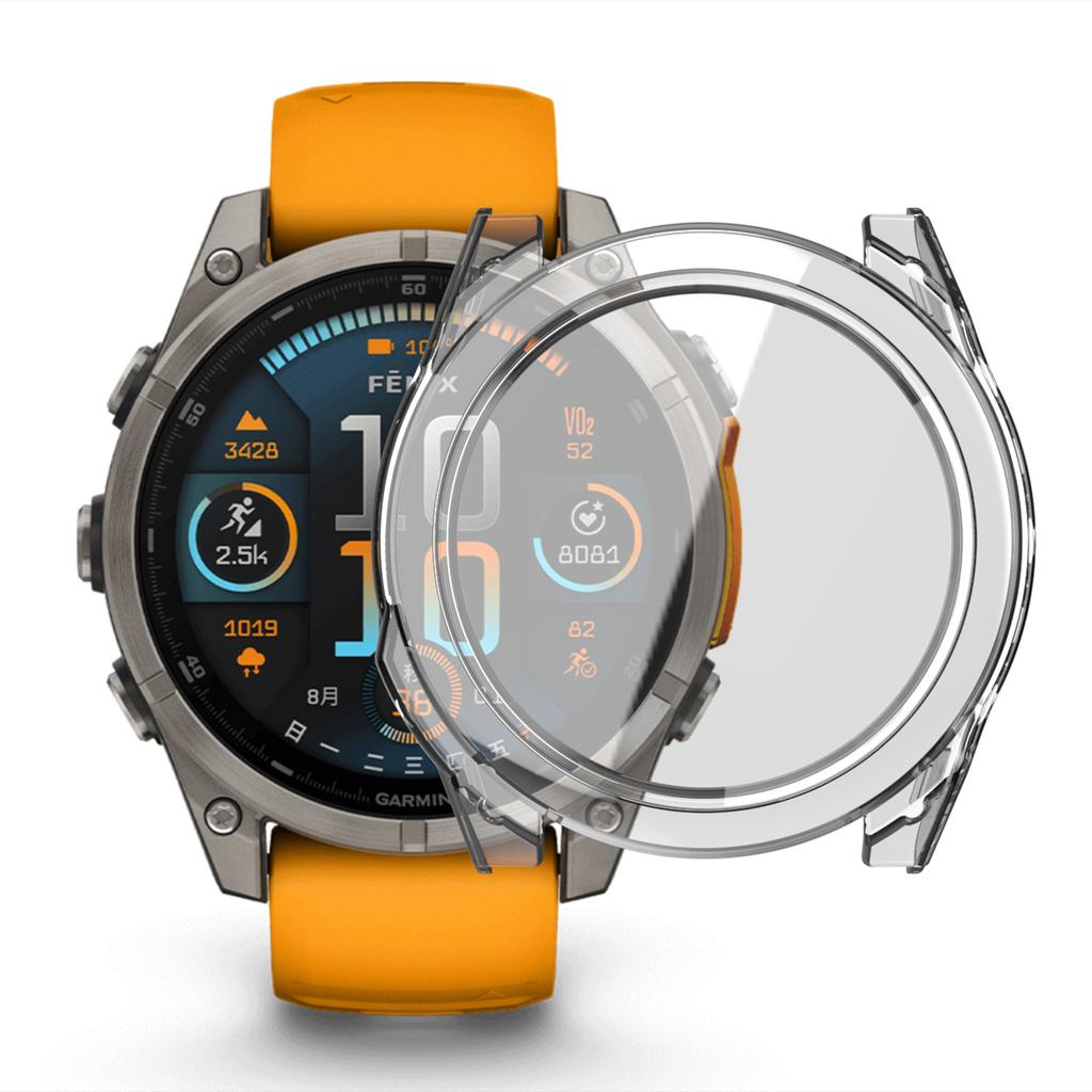 Стеклянный+ПК Чехол для Garmin Fenix 8 51мм 47мм 43мм Защитное Стекло Закаленный Бампер Чехол для Garmin Fenix 8 Аксессуары для Умных Часов
