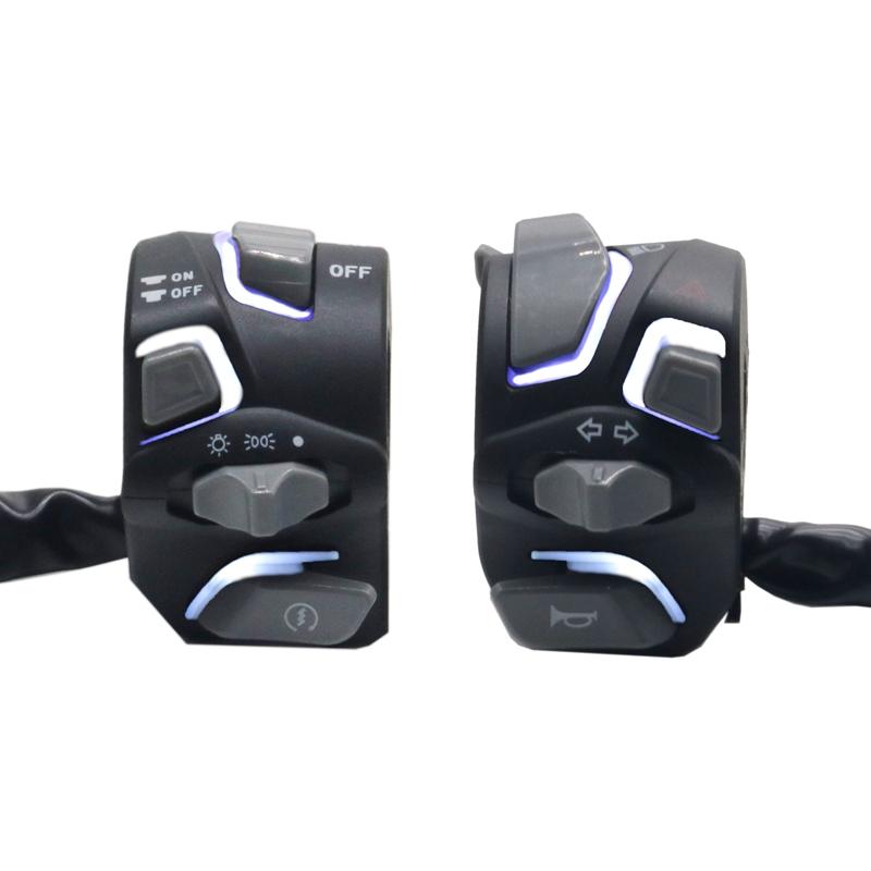 LMoDr 7/8 ''22 мм универсальный переключатель на руле мотоцикла, предупредительный световой сигнал, сигнал поворота, кнопка запуска, кнопка убийства со светодиодом