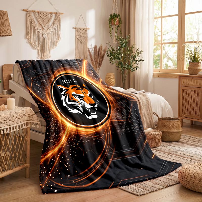 Hull City Football Print Flannel Blanket Soft Warm Sofa Bed Throw Blanket For Home Office Bedroom