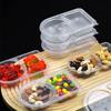 20Pcs 2 Compartment Snack Container Leak-Proof Dip Box Disposable Sauce Container  Commercial