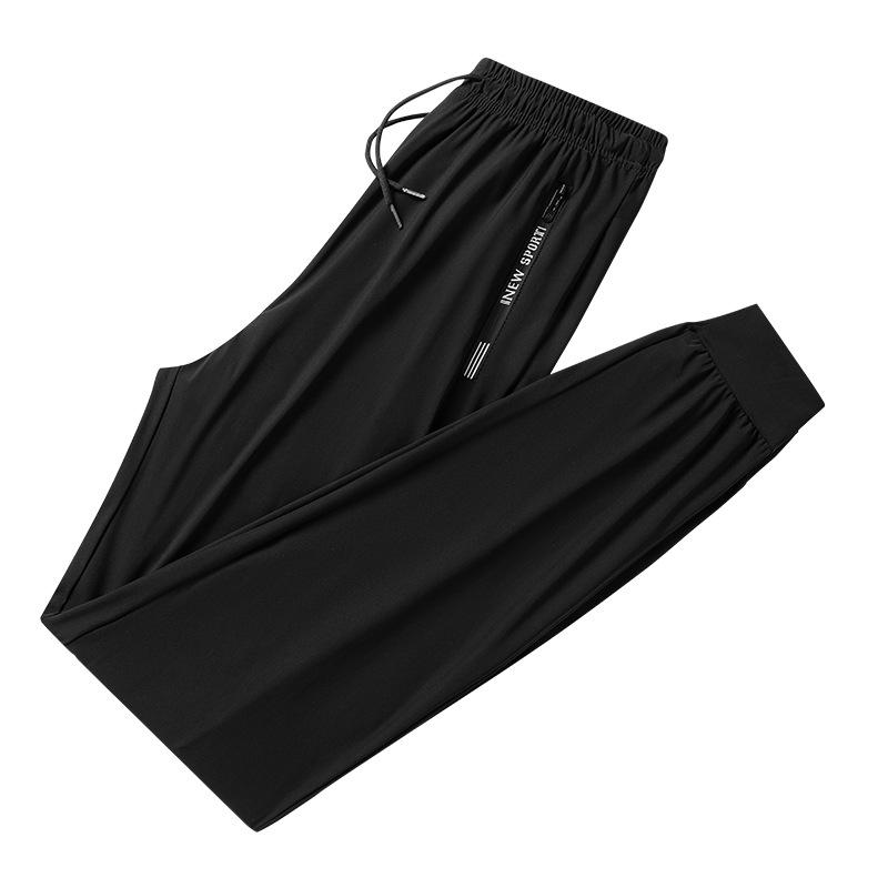 Мужские летние повседневные брюки Ice Silk из дышащей эластичной ткани, быстросохнущие