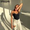 WTEMPO Women Tube Tops Solid Sleeveless Slim Skinny Corset Cropped Tops 2023 Summer Casual Elegant Female Halter Vests