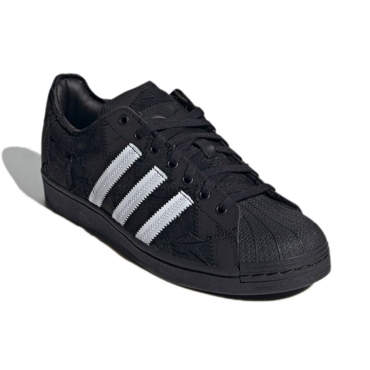 Atmos x RECOUTURE x adidas Superstar Пэчворк - Черные Унисекс Кроссовки Основной цвет Поставщика Обувь Белый Ядро-Черный GW3473