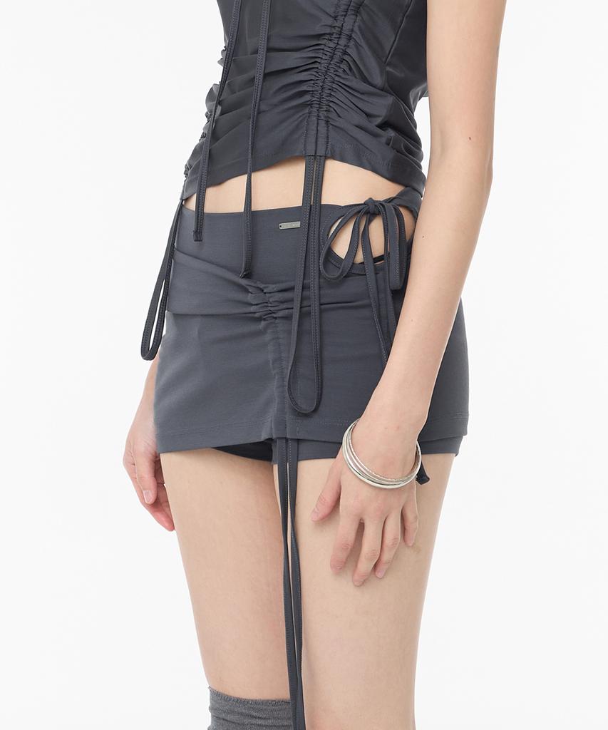 ROCKCAKE String Layer Shorts - Charcoal