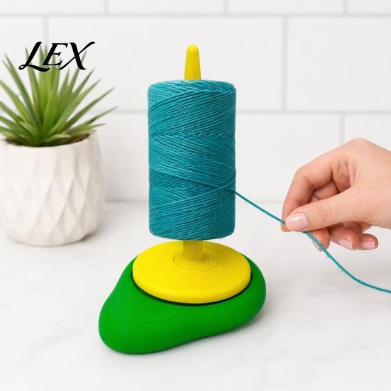Smooth Yarn Flow Tool Avocado Holder, 3D Printed Spinner, Fits All Crafting Supplies Types, Rotating Holder for Crocheting Knitting