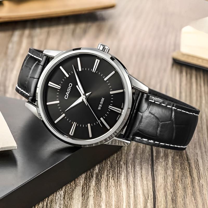 Casio Серия STANDARD серия ENTICER повседневные деловые водонепроницаемые модные кварцевый механизм кожаный ремешок японские и корейские часы женские LTP-1303L-1AV