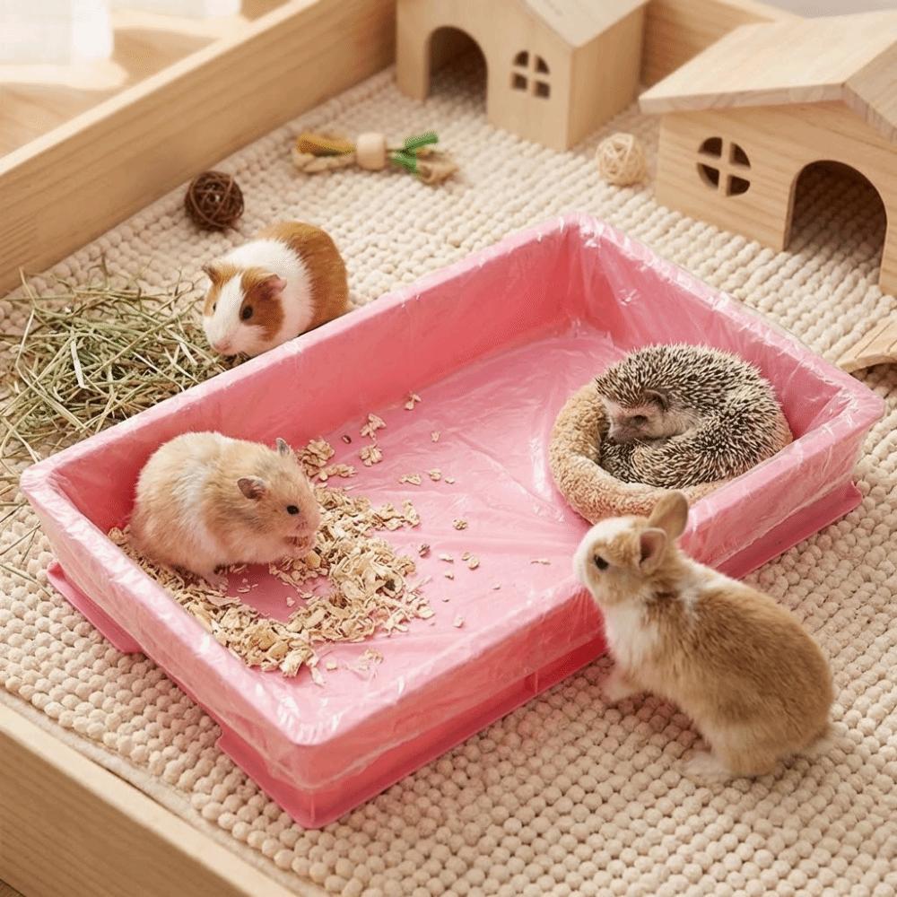 50Pcs Elastic Rabbit Cage Tray Cover Large Size Pet Disposable Film Cover Dog Cat Pet