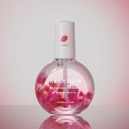 Nail Oil with Dried Flower Extracts Nourishing Moisturizing Treatment for Stronger Nails Floral Fragrance Gel Polish Nail Care Oil for Manicure