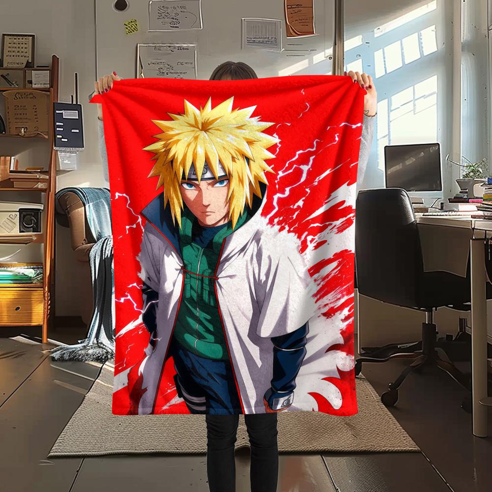 Minato Fourth Hokage Flannel Blanket, High quality Comfortable for All Seasons, Home Decor, Warmth and Comfort