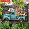 2d Flat 30*20cm, Vintage Truck Wooden Wall Art Wooden Sign, Easy Install, for Home, Kitchen, Garden, Bedroom, Bar Decor.
