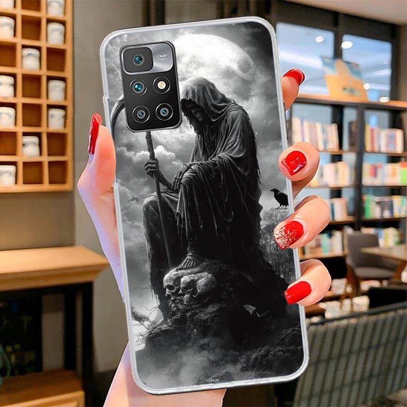 Чехол для телефона Смерть Жнец Череп Коса для Xiaomi Poco F7 Ultra X7 X6 X5 Pro M7 Redmi 15C 15 13C 13 12C 12 10C 10 9A 9C 9T 9