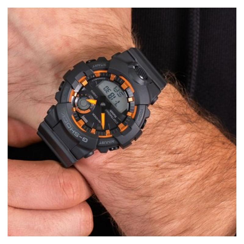 Casio G-SHOCK Умный Шагомер Подключение к Мобильному Телефону через Bluetooth Светодиодная Подсветка Кварцевый Механизм Ремешок из Смолы Японские и Корейские Часы GBA-800SF-1A