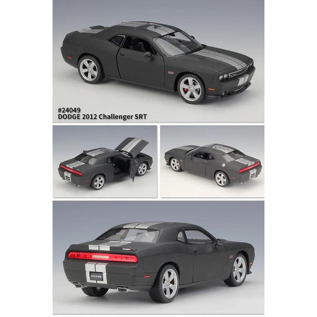 Welly 1/24 DODGE 2012 Challenger SRT Модель спортивного автомобиля из сплава Литые металлические транспортные средства Модель автомобиля высокой симуляции Игрушки для детей Подарок