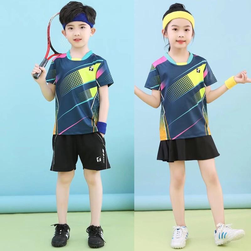 Badminton Table Tennis Short Sleeve Set Quick Dry Breathable Sportswear Men Women Kids Team Uniforms Custom